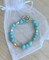 Beautiful Turquoise Howlite bracelet with 18k gold toggle lariat and Hematite Gold Accents, with gift bag, custom sized product 4